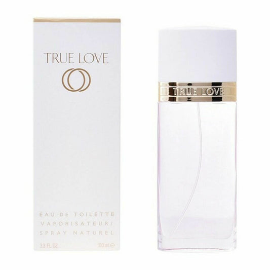 Perfume Mujer True Love Elizabeth Arden EDT 100 ml with elegant packaging and spray bottle design.