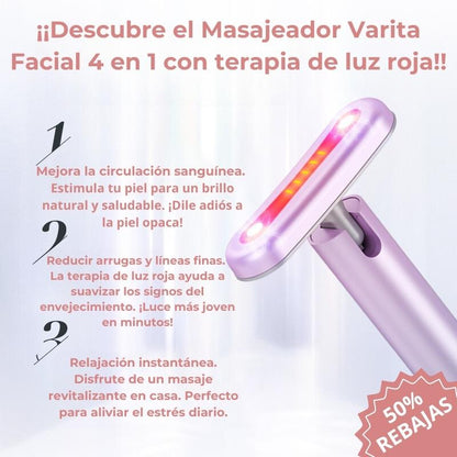 PACK MASAJEADOR NATURALBEAUTY 4 EN 1 LED + CREMA 3% NIACINAMIDA EXFOLIANTE