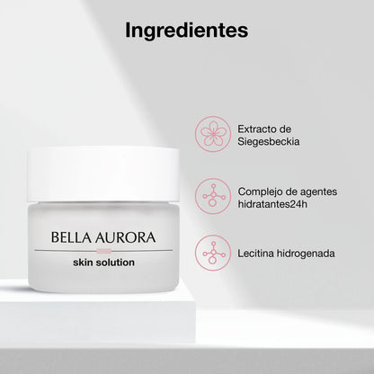 BELLA AURORA - 50 ml Crema facial hidratante de día Crema hidratante intensiva 24 horas anti manchas y antienvejecimiento