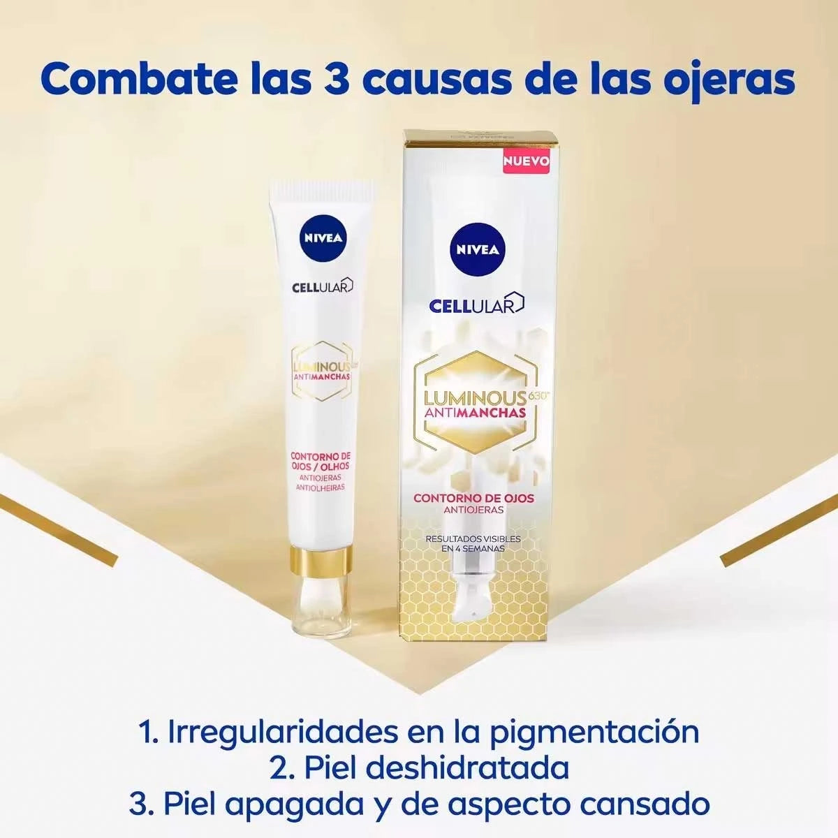 NIVEA CELLULAR LUMINOUS Pack cuidado facial ahorro-contiene Crema de Día, crema de noche y contorno de ojos