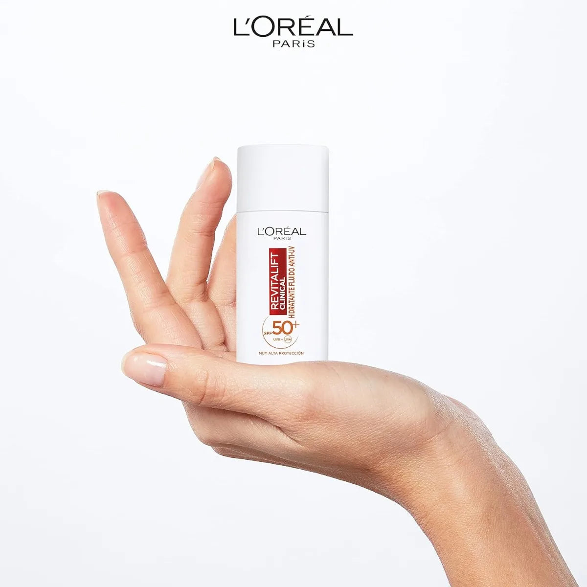 L'OREAL PARIS Revitalift Crema hidratante clínica anti-UV SPF50 + vitamina C diaria 50 ml