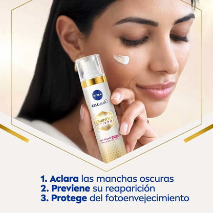 NIVEA CELLULAR LUMINOUS Pack cuidado facial ahorro-contiene Crema de Día, crema de noche y contorno de ojos