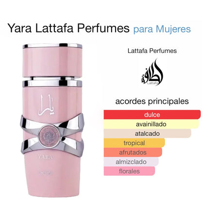 Perfume Lattafa YARA rosa ORIGINAL 100ml Perfume Lattafa EAU Fragancia árabe dulce para mujer