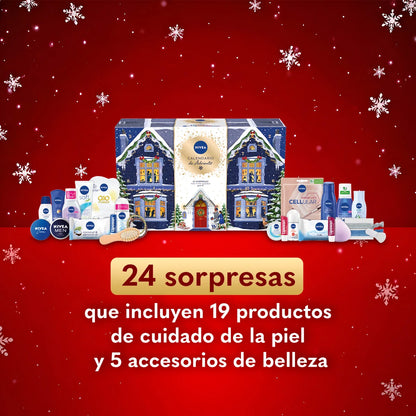 Calendario de adviento NIVEA 2024 - Calendario navideño con 24 productos y accesorios sorpresa para tu cuidado