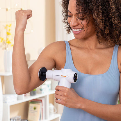 Pistola de Masaje Muscular con Frío y Calor + 6 Cabezales